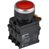 Кнопка с подсветкой и фиксацией IEK MASTER MI-BT60-11TD-33-11-K04 d=22мм 1NO+1NC красная